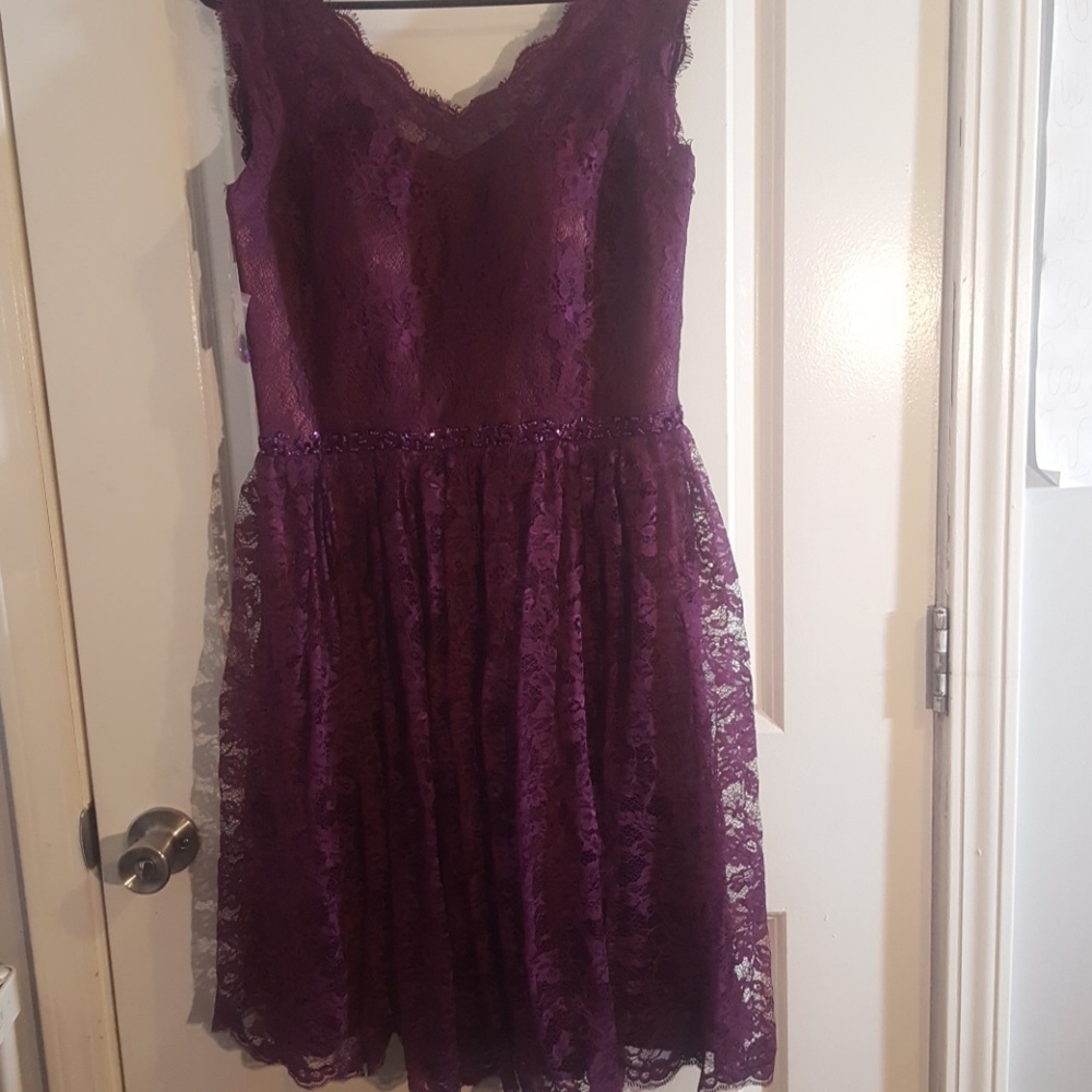 Purple lace dress